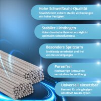 STAHLWERK 2x stavelektroder AWS E6013RR tjock rutilbelagd 2,5 x 350 mm, svetsström 50-90 A, hög kemisk renhet, 2 kg MMA ARC.  svetsutrustning erbjuder högkvalitativa svetstillbehör för ditt