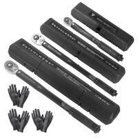 STAHLWERK Momentnøglesæt med tre 1/4", 3/8" & 1/2" op til 210 NM vendbar skralde | skraldenøgle | skraldenøgle med mikrometerskala