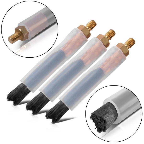 STAHLWERK 3 x koolborstels / koolborstels voor lasnaadreinigingsapparatuur