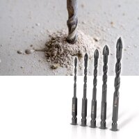 STAHLWERK Lasiporanterät | kaakeliporanterät | keraamiset poranterät sarja 10 kpl 4 | 5 | 6 | 8 | 10 mm 1/4 tuuman kuusikulmaisella hylsyllä reikien poraamiseen lasiin, kaakeleihin, keramiikkaan,