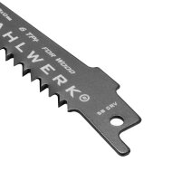 STAHLWERK Lames de scie à bois, jeu de 6, 150 x 19 x 1,2 mm Lames de scie sabre Long Life | Lames de scie réversible avec logement 1/2 pouce et 6 TPI pour scies sabres | Scies réversibles | Scies