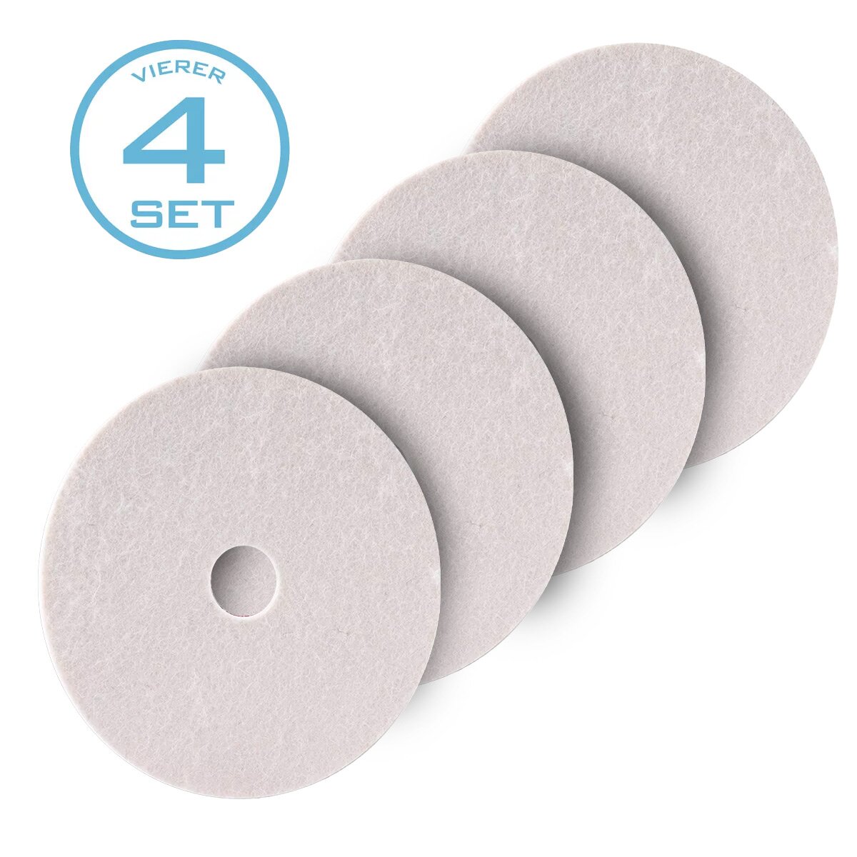 4Pcs Disque De Polissage, Laine Disque De Polissage, 100mm Disque De