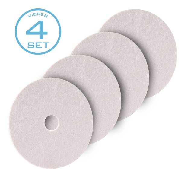 STAHLWERK Polerskive i filt Polerfilt til overfladebehandling sæt med 4 stk.