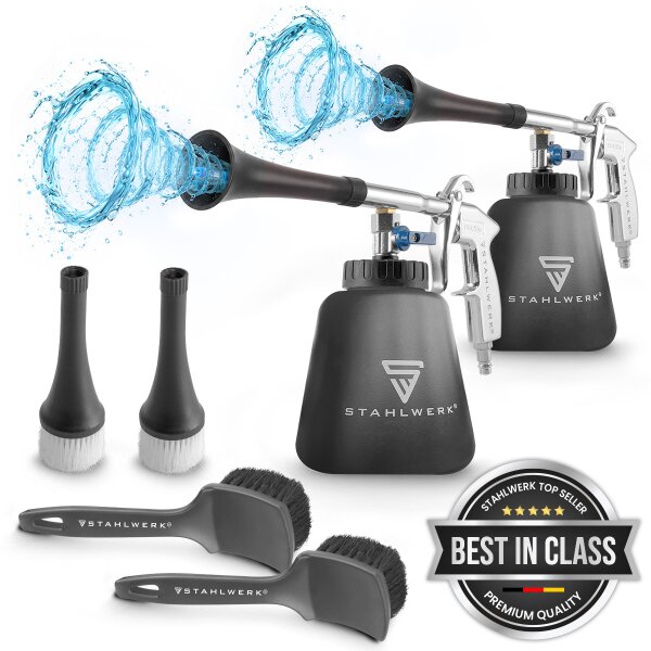 STAHLWERK 2x RP-90 ST Compressed Air Cleaning Gun with whirl Effect | Effective Compressed Air Cleaner | Interior Cleaner | Wash Gun | Automotive Blow-Off Gun for Efficient Surface Cleaning