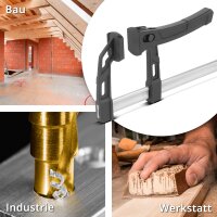 STAHLWERK spakklämma 80x250 mm | kraftfull klämma med 100 kg tryckkraft | snabbspännare för exakt fixering av arbetsstycken | stabil klämma med klämbredd 250 mm, klämdjup 80 mm