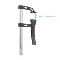 STAHLWERK 3 x spakklämma 80x160 mm | kraftfull klämma med 100 kg tryckkraft |