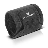 STAHLWERK magnetische armband set van 2 voor doe-het-zelvers en vakmensen | Magnetische armband met klittenband voor bevestiging aan pols of riem voor schroeven, spijkers, bits en kleine magnetische onderdelen