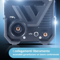 STAHLWERK FLUX 140 ST Saldatrice digitale con 140 A, avanzamento filo sinergico, funzione Lift-TIG e ARC/MMA per saldatura senza gas di protezione