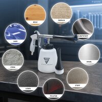 STAHLWERK RP-90 ST compressed air cleaning gun with accessory set | Compressed air cleaner with whirl effect | Interior cleaner | Wash gun | Car blow-out gun for cleaning dirty surfaces