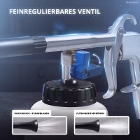 STAHLWERK RP-90 ST compressed air cleaning gun with accessory set | Compressed air cleaner with whirl effect | Interior cleaner | Wash gun | Car blow-out gun for cleaning dirty surfaces