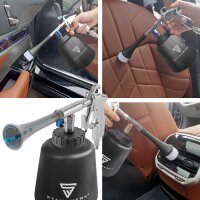 STAHLWERK RP-90 ST persluchtpistool met toebehorenset | Persluchtreiniger met tornado-effect | Interieurreiniger | Waspistool | Auto uitblaaspistool voor het reinigen van vuile oppervlakken