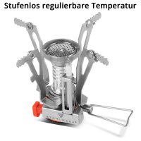 STAHLWERK Retkeilykeittiösarja | alumiininen retkeilykeittiösarja, jossa on kattila, pannu, kaasukeitin, muoviset kulhot ja ruokailuvälineet | korkealaatuinen ulkokeittiösarja | korkealaatuinen