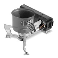 STAHLWERK Kokoontaitettava retkikeitin | kokoontaitettava kaasukeitin | kompakti ulkokeitin butaanikaasupulloille