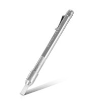 STAHLWERK Set med 12 st svetskritor, krithållare platt och rund av aluminium, täljstenspennor för påfyllning med 10 st täljstenskritor för märkning på stål, rostfritt stål, aluminium