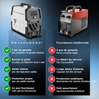 STAHLWERK Poste &agrave; souder sous protection gazeuse AC/DC TIG 200 Puls Pro Touch | Inverseur IGBT 200 amp&egrave;res | Fonction ARC/MMA | M&eacute;moire des t&acirc;ches | Fonction pulse et spot convient pour laluminium et