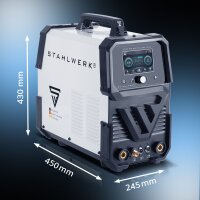 STAHLWERK skjoldbuesvejser AC/DC TIG 200 Puls Pro Touch fuldt udstyret | IGBT-inverter med 200 ampere | ARC/MMA-funktion | jobhukommelse | puls- og spotfunktion egnet til aluminium og tynde metalplader