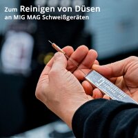 STAHLWERK Munstycksrengörare i rostfritt stål 13 i 1 svetsmunstycksrengörare i praktiskt fodral set om 2, MIG MAG-munstycken, munstycken för oxy-fuel-svetsning, lödkolvar, limpistoler,