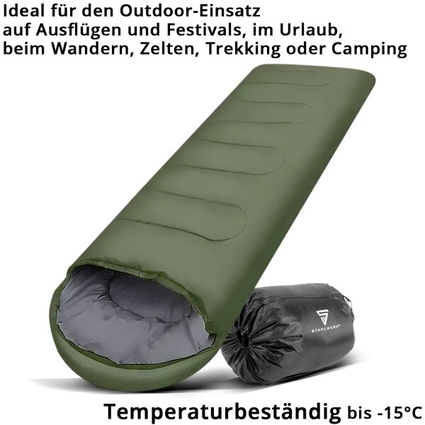 Winter Schlafsack Mumienschlafsack Für Camping & Outdoor - Leichtgewicht Bis -10°C (210x75cm)