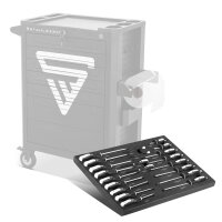 STAHLWERK Skruetrækkersæt med 21 dele PH og SL i skumindsats |Inlæg til værkstedsvogn | Værktøj af høj kvalitet i indsats til værktøjsvogn |Perfekt organisering på værkstedet