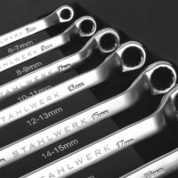 STAHLWERK Nøglesæt med 20 dele og skumindsats | Til værkstedsvogn | Momentnøglesæt og ringnøglesæt | Inklusive skråtstillet gaffelnøgle | Blød skumindsats