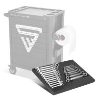 STAHLWERK Nøglesæt med 20 dele og skumindsats | Til værkstedsvogn | Momentnøglesæt og ringnøglesæt | Inklusive skråtstillet gaffelnøgle | Blød skumindsats