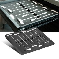 STAHLWERK 9-delt topnøglesæt med T-greb og skumindsats til værkstedsvogn | Højkvalitetsværktøj i indsats til værktøjsvogn | Høj vridningsbelastning | Alle standardstørrelser