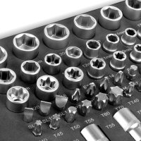 186-częściowy zestaw kluczy nasadowych i bitów STAHLWERK we wkładce do wózka warsztatowego | Wysokiej jakości narzędzie CrV | Grzechotka 3/8", 1/2" i 1/4", zestaw kluczy nasadowych i bitów | Z kluczem dynamometrycznym 20-210 Nm