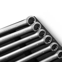 STAHLWERK Nøglesæt med 17 dele og skumindsats | Til værkstedsvogne | Kombinations- og gaffelnøglesæt | Alle standardstørrelser | Praktisk indsats til værktøjsvogne