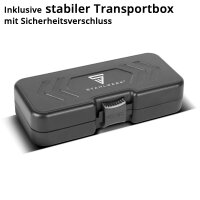 STAHLWERK SDS-Plus poranterät 8-osainen sarja laatikolla | Halkaisija 5-12 mm | Ristikkäisleikkausreuna ja kaksoiskierre | Pituudet 110-160 mm | Muurausporanterät ja betoniporanterät