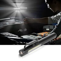 STAHLWERK LED work light - Powerful flashlight with COB flashlight | Workshop lamp with magnetic holder | USB-C connection | 600 mAh battery | Quick-charging | Universally applicable LED lamp