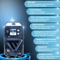 B-Ware: Schwei&szlig;ger&auml;t MIG MAG 200 Doppelpuls Pro vollsynergisches 200 Ampere