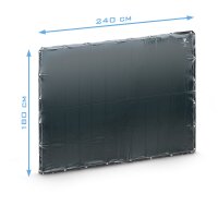 Ochranný svářečský závěs STAHLWERK 240 x 180 cm | Svářečský závěs z vinylového plastu odolného proti UV záření | Extra tmavý | DIN EN ISO 25980 | Účinná ochrana při svařování, řezání a broušení