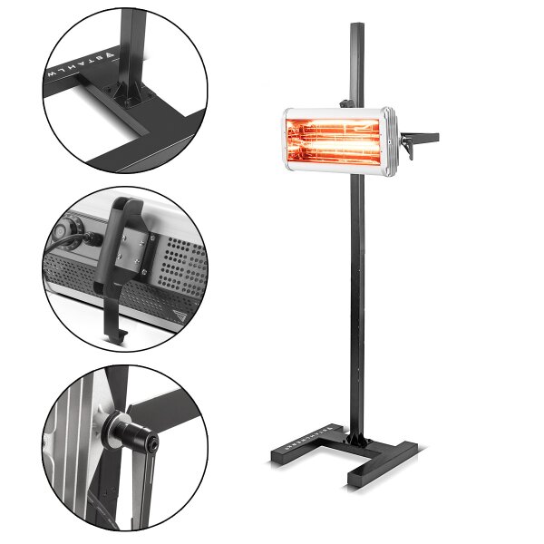 B-Ware: Infrarot Lacktrockner IL-1200 ST mit 1.200 Watt und Stativ