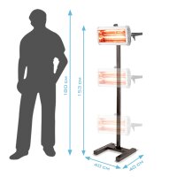 B-Ware: Infrarot Lacktrockner IL-1200 ST mit 1.200 Watt und Stativ