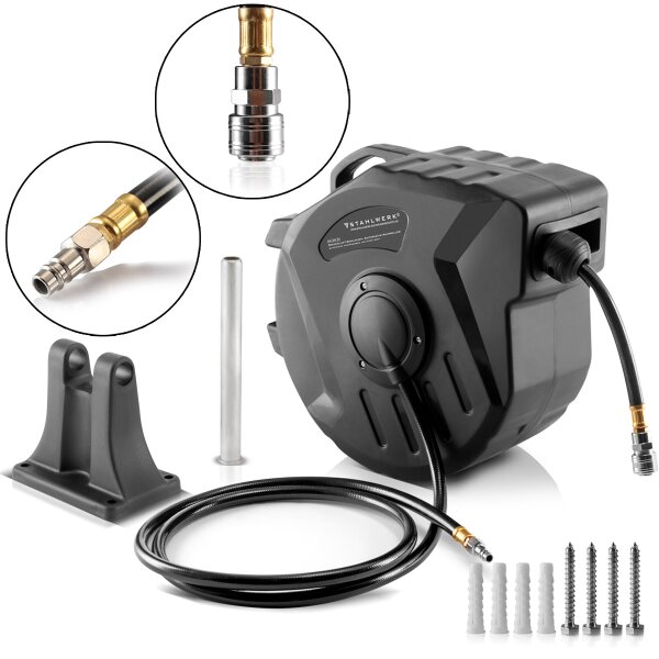 B-Ware: Druckluft Schlauchtrommel Aufroll-Automatik 20m 18 Bar