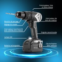 STAHLWERK Kit professionnel | Perceuse-visseuse sans fil ASB-20 ST | Bracelet magnétique pour artisans | Perceuse à percussion 3 en 1 | Technologie Brushless | Couple de 60 Nm | Réducteur à 2 vitesses