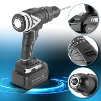 STAHLWERK ammattilaispaketti | Akkuporakone ASB-20 ST | Käsityöläisen magneettinen rannekoru | 3-in-1-iskuporakone | Harjaton tekniikka | 60 Nm vääntömomentti | 2-vaihteinen vaihteisto | Sisältää laukun, akun ja terät