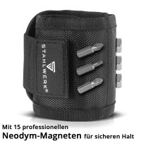 STAHLWERK Profi-Set | Akku-Bohrschrauber ASB-20 ST | Handwerker-Magnet-Armband | 3-in-1 Schlagbohrmaschine | Brushless-Technologie | 60 Nm Drehmoment | 2-Gang-Getriebe | Inklusive Koffer, Akku, Bits