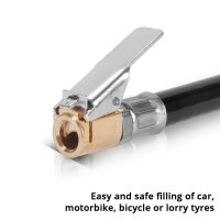 STAHLWERK ST-310 Pro fullt utrustad kompressor | 8 bar | 1,97 hk | 1,45 kW | 250 l/min | 30 liters tank | oljefri viskande kompressor | borstlös motor | 5 meter slang | däckpump | 3-vägsfördelare