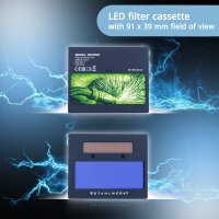 STAHLWERK ROOKIE automatisk svejsehjelm | Robust svejsehjelm | Svejseskærm | Svejsemaske | Mørklægningsfilter til automatisk dæmpning DIN 3 / 11 | Optisk klasse 1/1/1/2