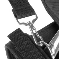 STAHLWERK Werkzeugtasche | 18 Außen- und 10 Innentaschen | Robuste Installateur-Tasche | Tragbarer Werkzeugkoffer | Montagetasche mit Tragegriff und Schultergurt | Strapazierfähiges Polyester-Gewebe