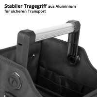 STAHLWERK Werkzeugtasche mit 14 Außentaschen | 2 Innenfächer | Robuste Elektriker-Tasche | Tragbare Montagetasche mit verstärktem Rahmen | Aluminium-Tragegriff und Gurt | Strapazierfähiges Polyester