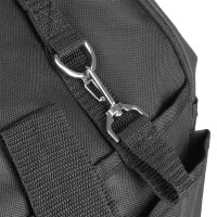 STAHLWERK Werkzeugtasche | 15 Außen- und 6 Innenfächer | Weitöffnende Installateur-Tasche | Tragbarer Werkzeugkoffer | Montagetasche mit Doppelgriff und Gurt | Strapazierfähiges Polyester-Gewebe