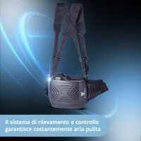 STAHLWERK Casco da saldatura automatico 3 in 1 BOOSTER AIR | Casco da saldatura con alimentazione ad aria fresca | Sistema PAPR | Resa cromatica fedele | Memoria di lavoro | Oscuramento da DIN 4 a DIN