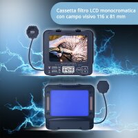 STAHLWERK Casco da saldatura automatico 3 in 1 BOOSTER AIR | Casco da saldatura con alimentazione ad aria fresca | Sistema PAPR | Resa cromatica fedele | Memoria di lavoro | Oscuramento da DIN 4 a DIN