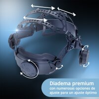 STAHLWERK Máscara de soldadura automática 3 en 1 BOOSTER AIR | Máscara de soldadura con suministro de aire fresco | Sistema PAPR | Reproducción fiel del color | Memoria de trabajo | Oscurecimiento DIN