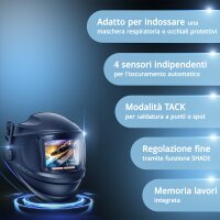 STAHLWERK Casco per saldatura automatico 3 in 1 MASTER AIR | Casco per saldatura con alimentazione ad aria fresca | Telecomando Bluetooth | Resa cromatica True-Colour | Oscuramento da DIN 4 a DIN 14 |