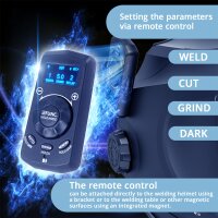 STAHLWERK 3-in-1 automatic welding helmet MASTER AIR | Welding helmet with fresh air supply | Bluetooth remote control | True color reproduction | Darkening DIN 4 to DIN 14 | Optical class 1/1/1/1