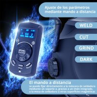 STAHLWERK Máscara de soldadura automática 3 en 1 MASTER AIR | Máscara de soldadura con suministro de aire fresco | Mando a distancia Bluetooth | Reproducción de color True-Colour | Oscurecimiento DIN