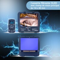 STAHLWERK Casque de soudage automatique 3 en 1 MASTER AIR | Casque de soudage avec apport dair frais | Télécommande Bluetooth | Rendu des couleurs True-Colour | Obscurcissement DIN 4 à DIN 14 |